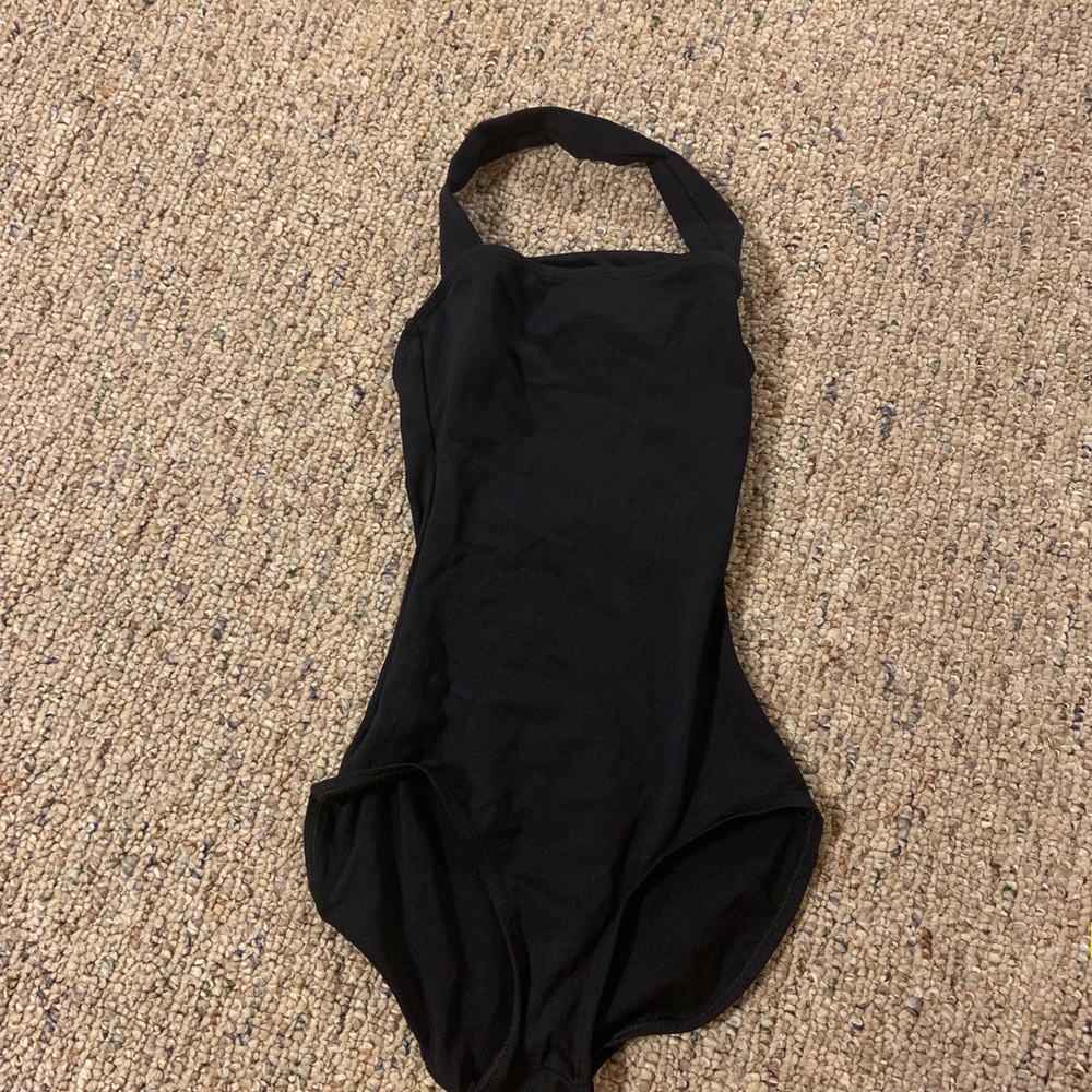 Black halter Capezio ballet leotard